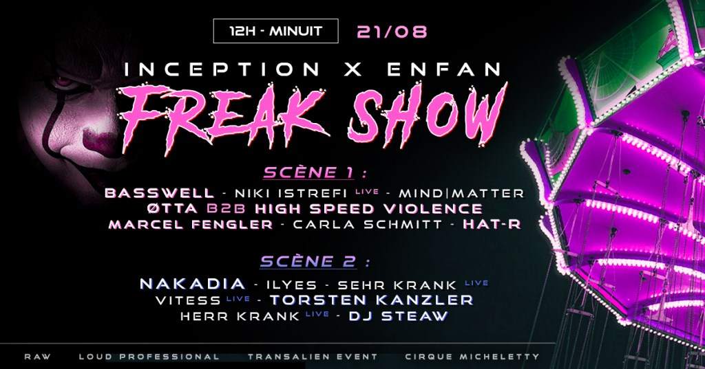 Inception X Enfan: Freak Show - Página frontal