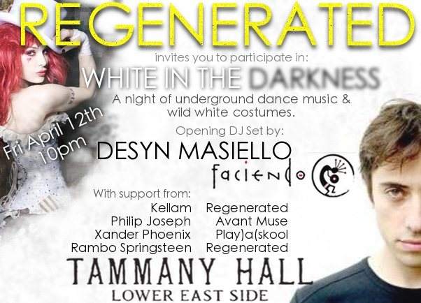 Regenerated presents: Deseyn Masiello (10pm Set) at White in the Darkness - Página frontal