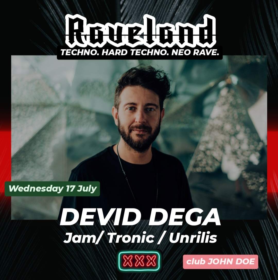 RAVELAND: Hard Techno Rave w Devid Dega [IT] & Besty Fritz [IT] bei John  Doe, Amsterdam