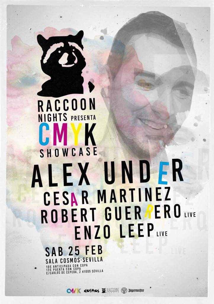 Raccoon Nights presenta: Cmyk Showcase with Alex Under, César Martínez & Robert Guerrero - フライヤー表