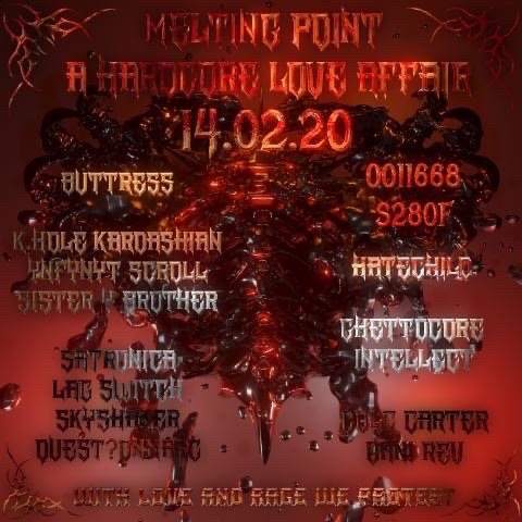 Melting Point presents: a Hardcore Love Affair - フライヤー表