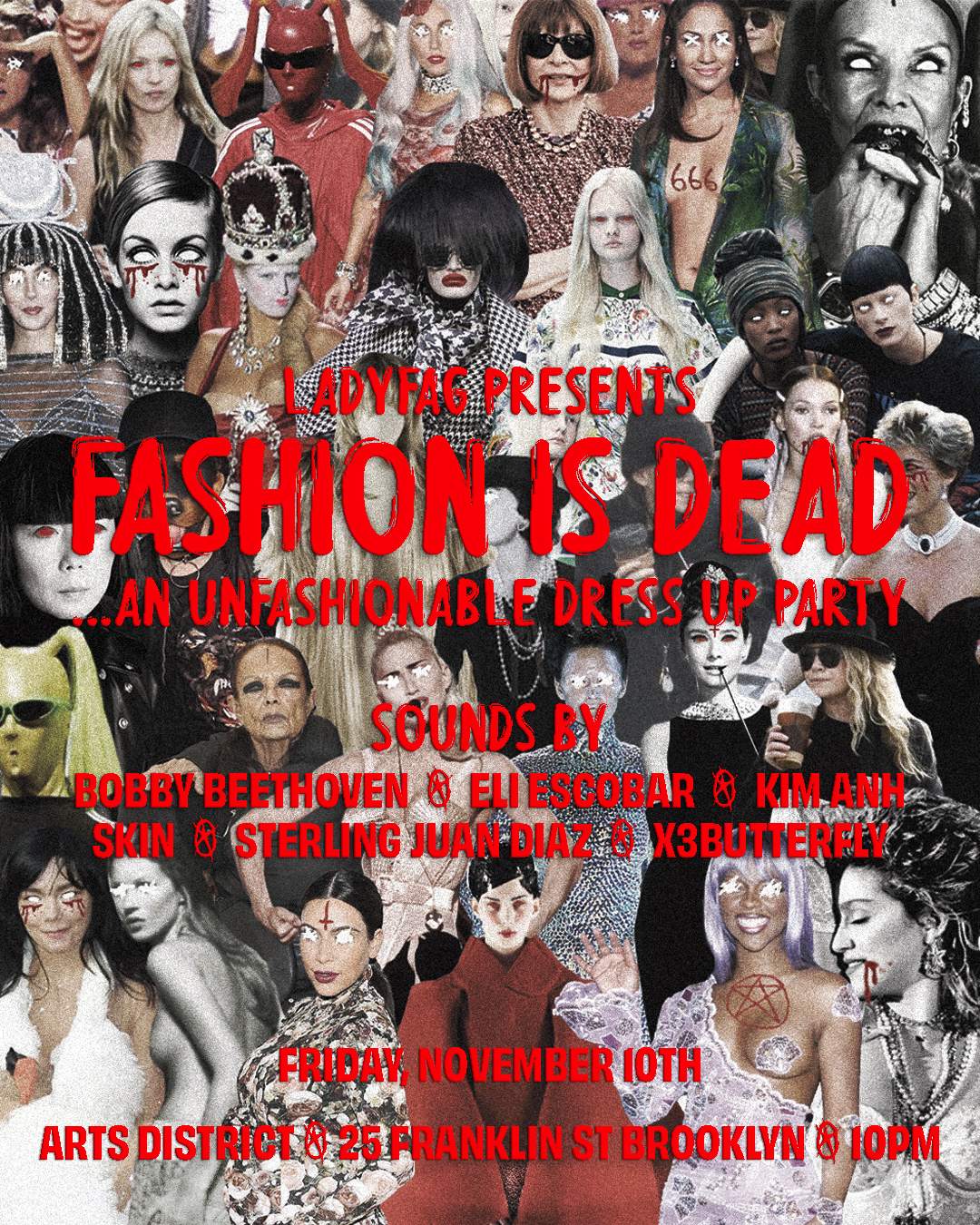 Fashion is Dead... An Unfashionable Dance Party - フライヤー表