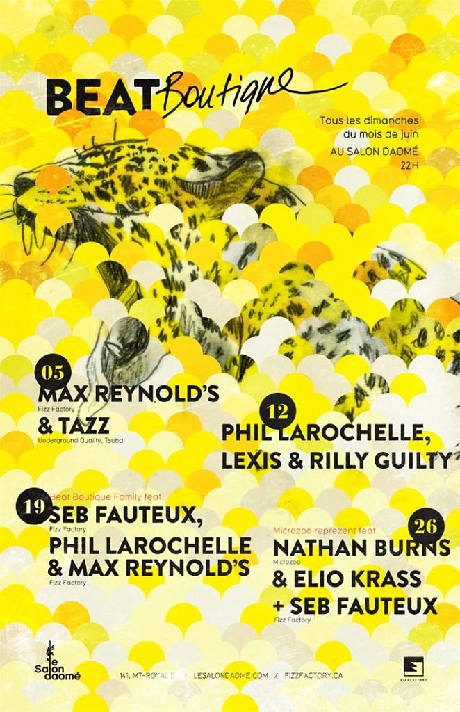 Beat Boutique at Salon Daome with Seb Fauteux, Nathan Burns & Elio