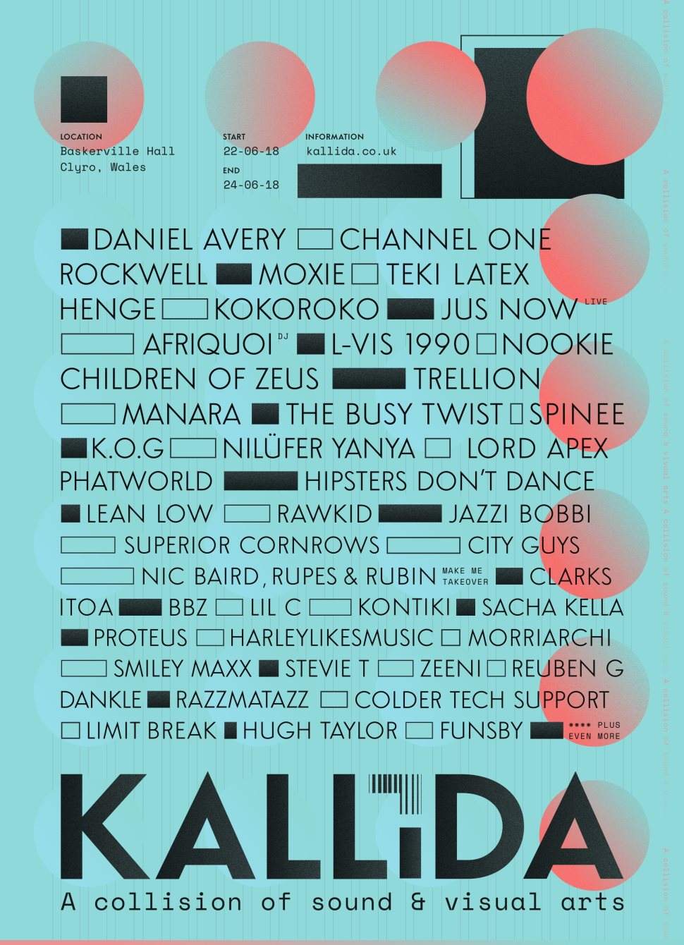 KALLIDA 2018 - フライヤー表