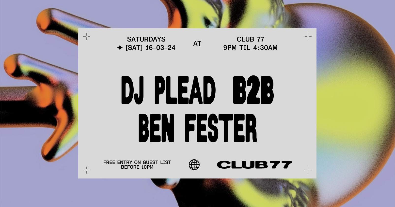 DJ Plead b2b Ben Fester - Página frontal
