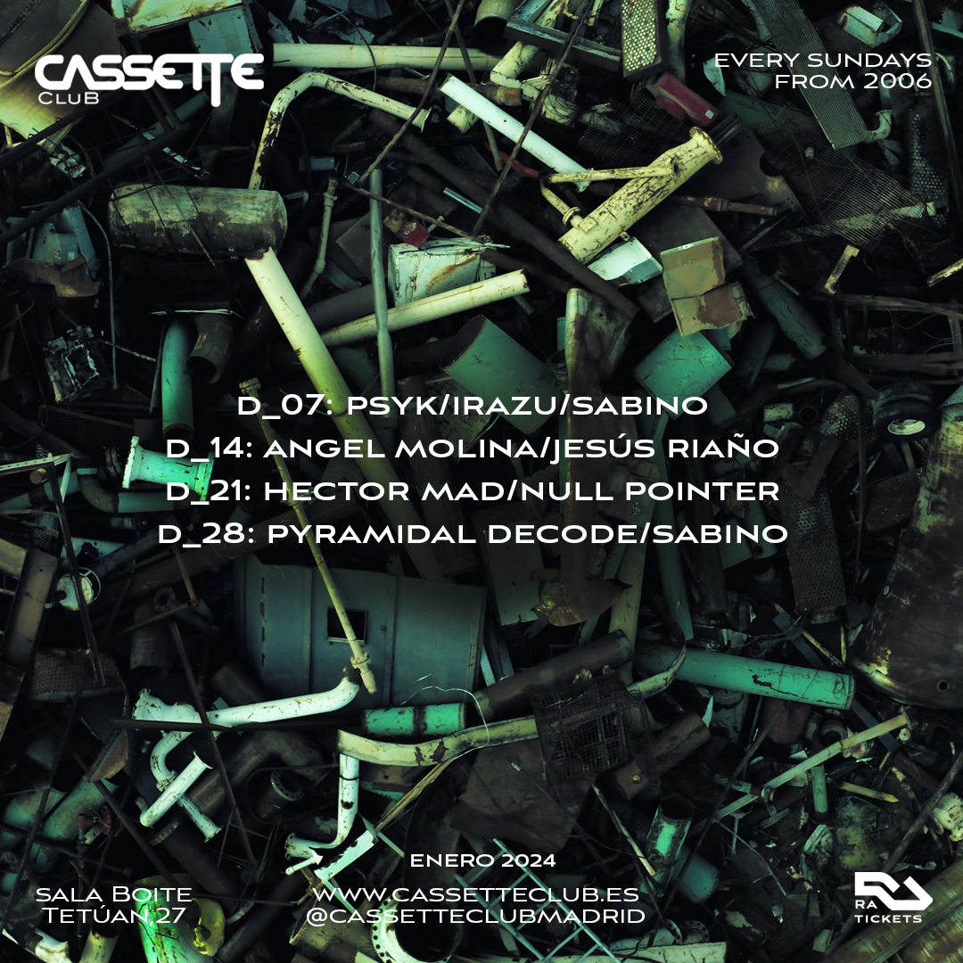 Cassette Club: Angel Molina + Jesús Riaño - フライヤー裏