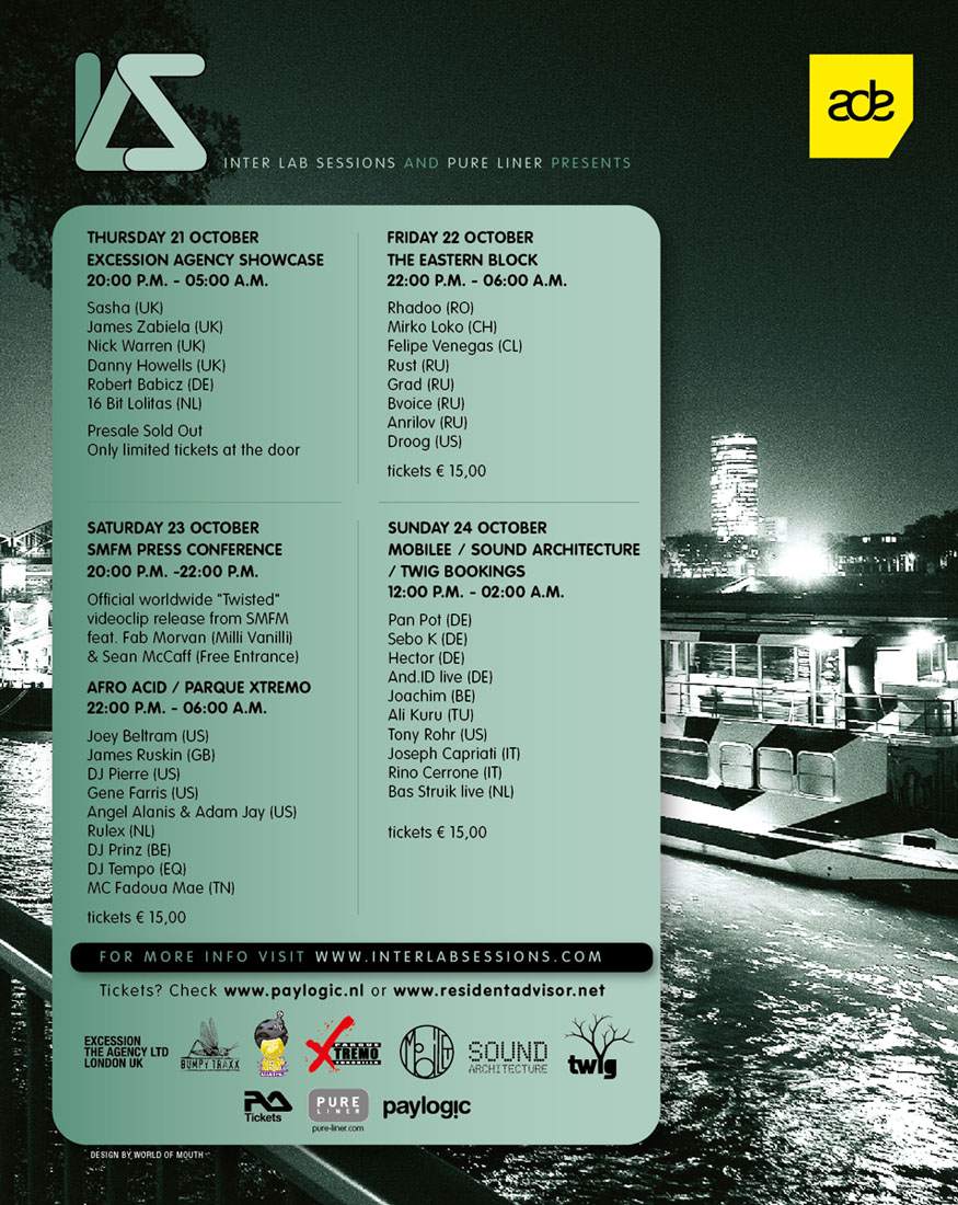 ADE Inter Lab Sessions presents: Afro Acid/Parque Xtremo Event - フライヤー表