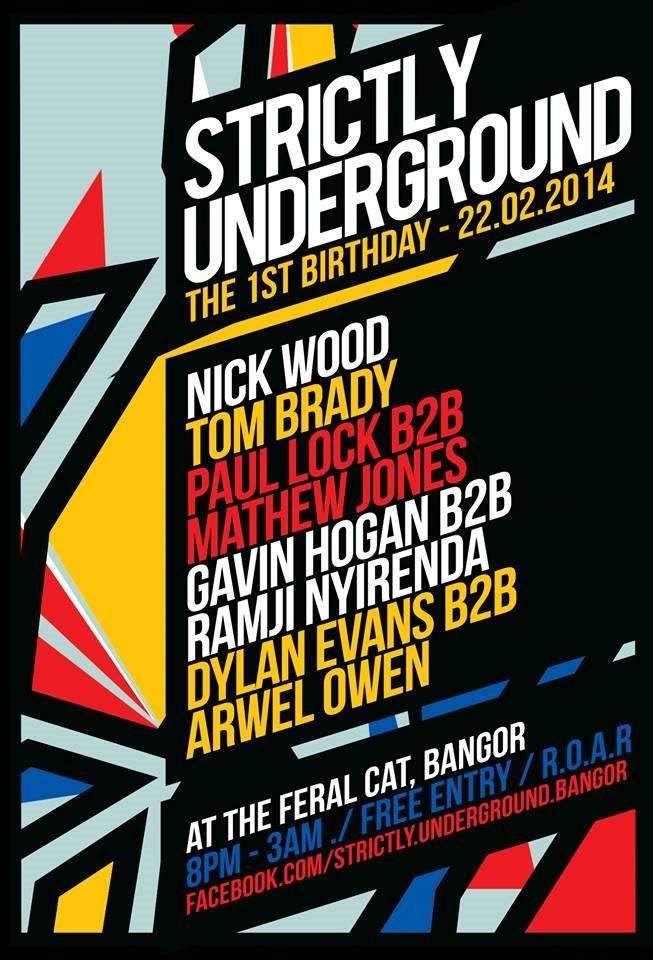 Strictly Underground - First Birthday // Residents Party - フライヤー表
