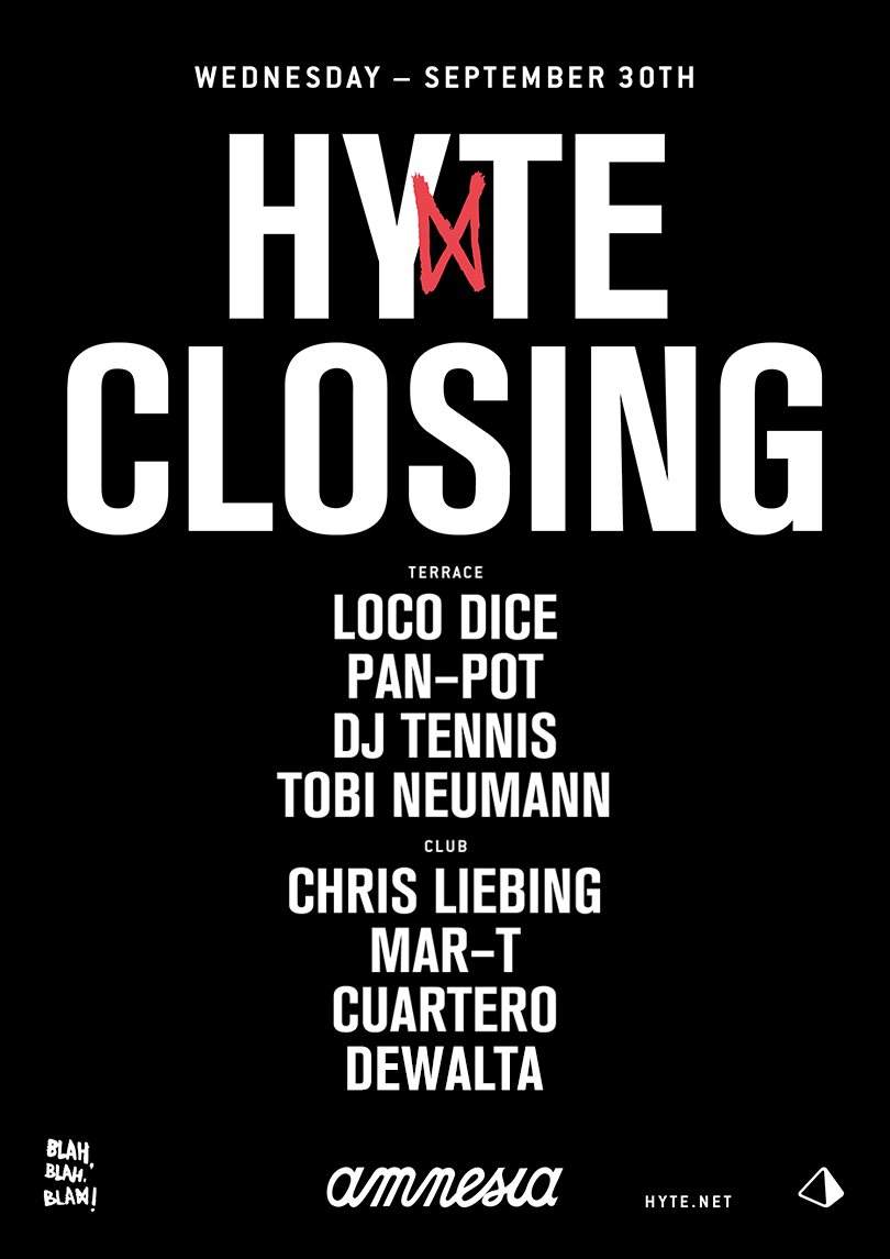 Hyte Ibiza - Season Closing - Página frontal