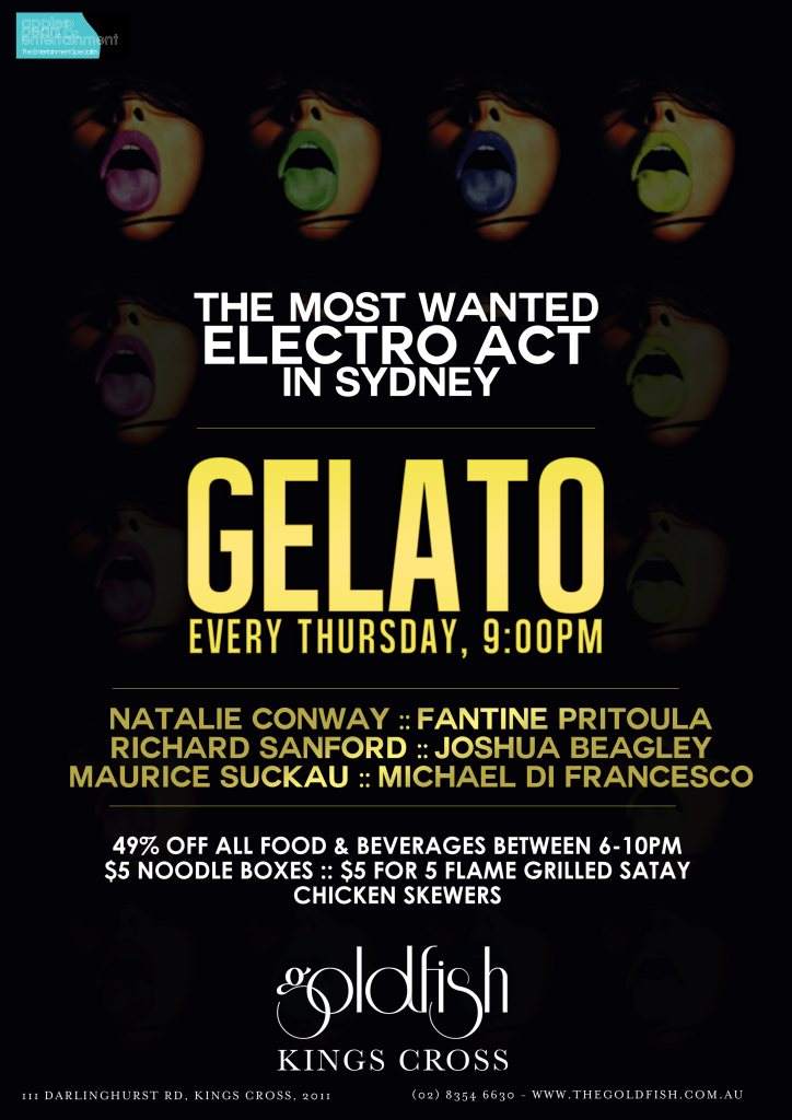 Gelato Thursdays - フライヤー表
