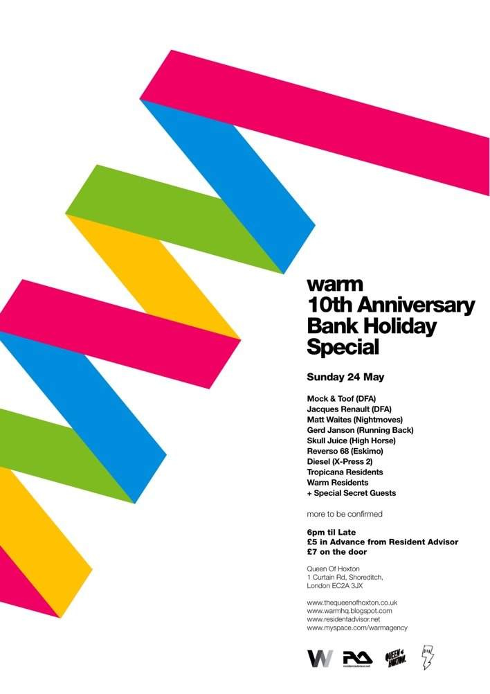 Warm 10th Anniversary - Bank Holiday Special - Página frontal