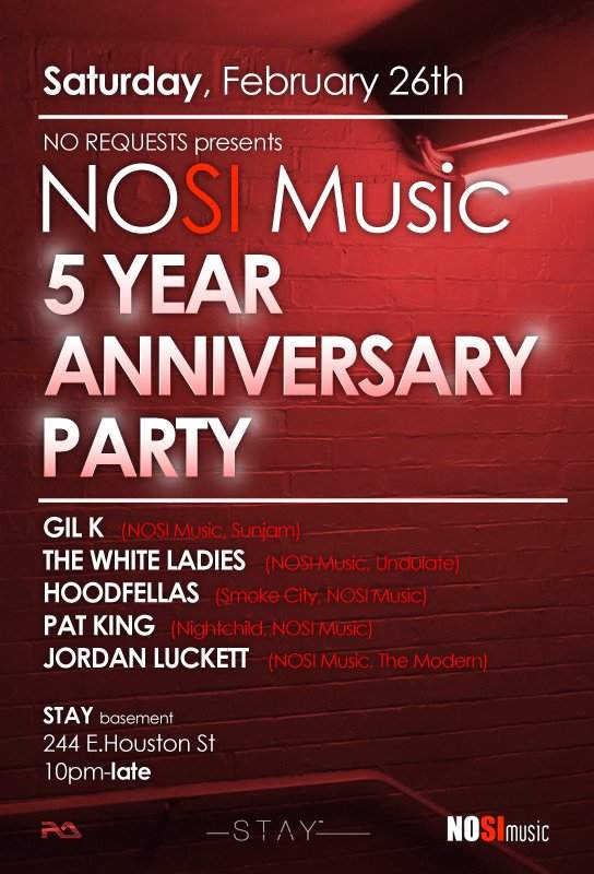 No Requests presents: Nosi Music 5-Year Anniversary - フライヤー表