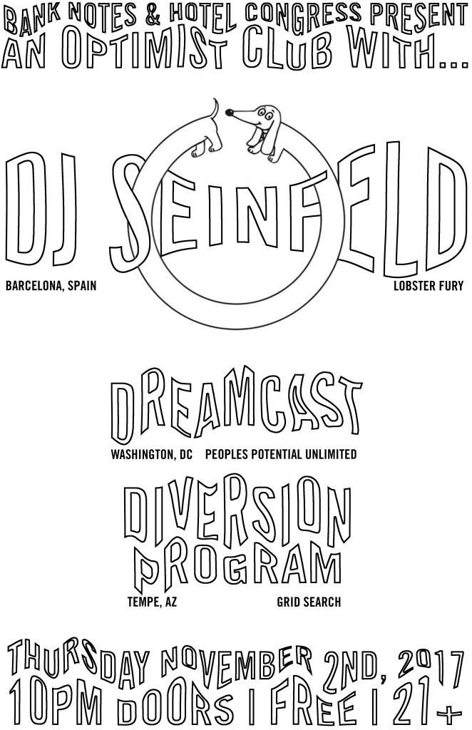 DJ Seinfeld: w/ Dreamcast & Diversion Program - フライヤー表