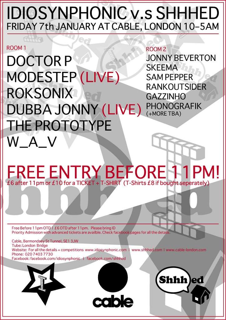 Free Party* Idiosynphonic Pres. Doctor P, Modestep Live, Roksonix, Dubba Jonny + More - Página frontal