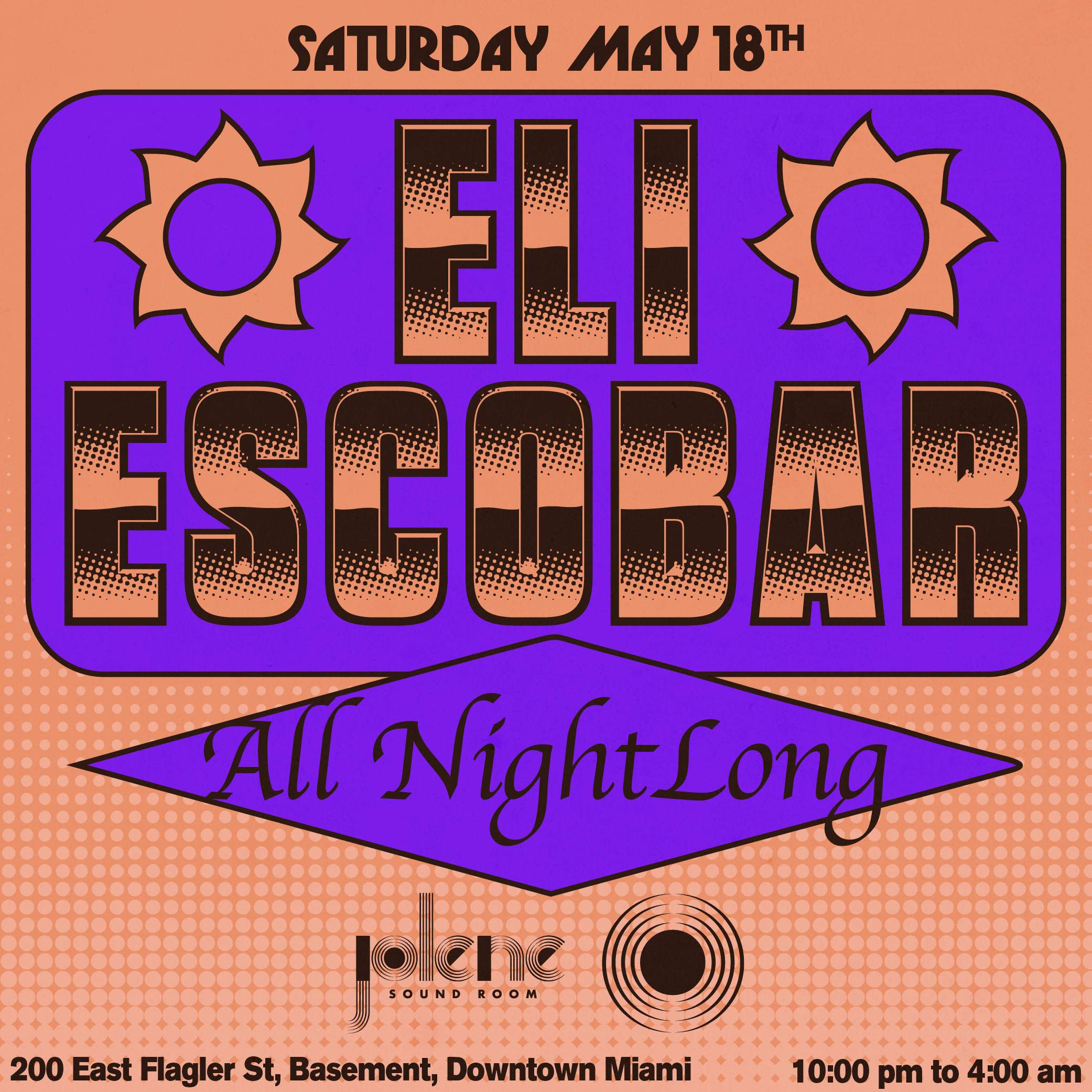 Eli Escobar all night long - フライヤー表