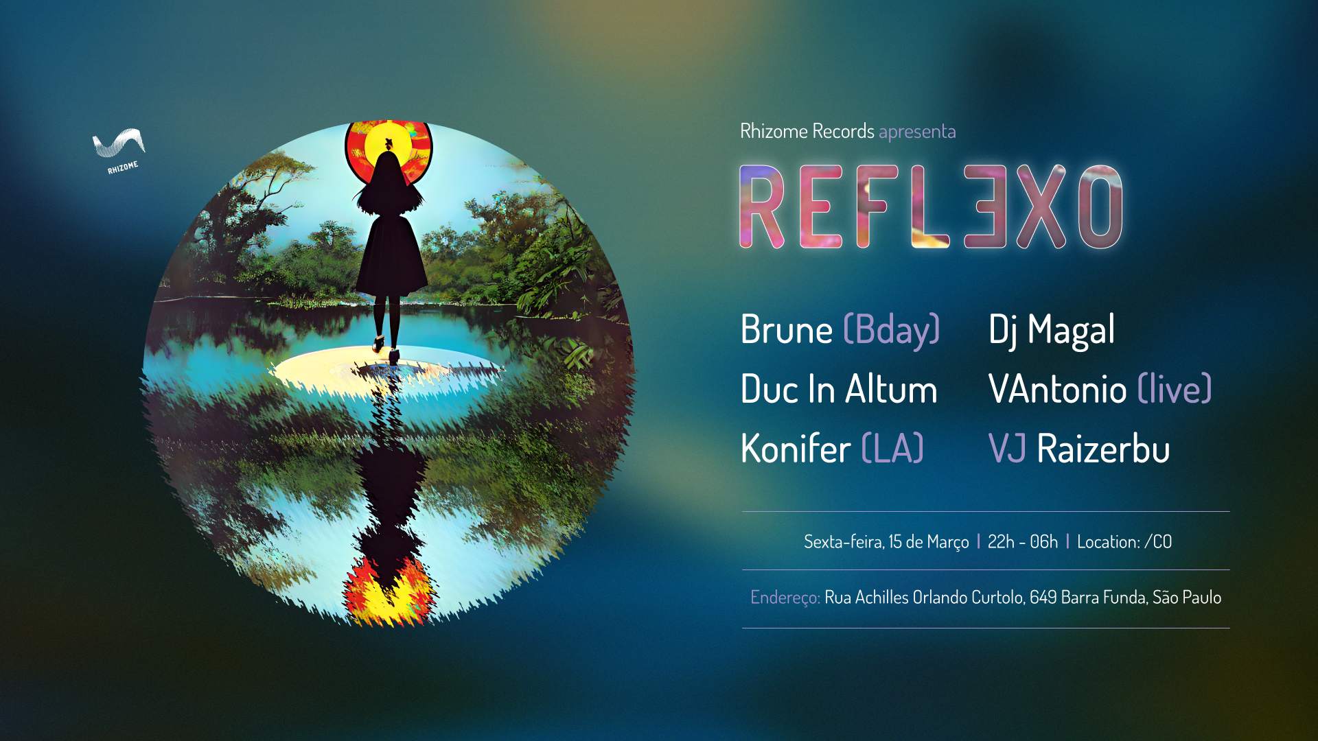 Rhizome Records apresenta REFLEXO - Página frontal