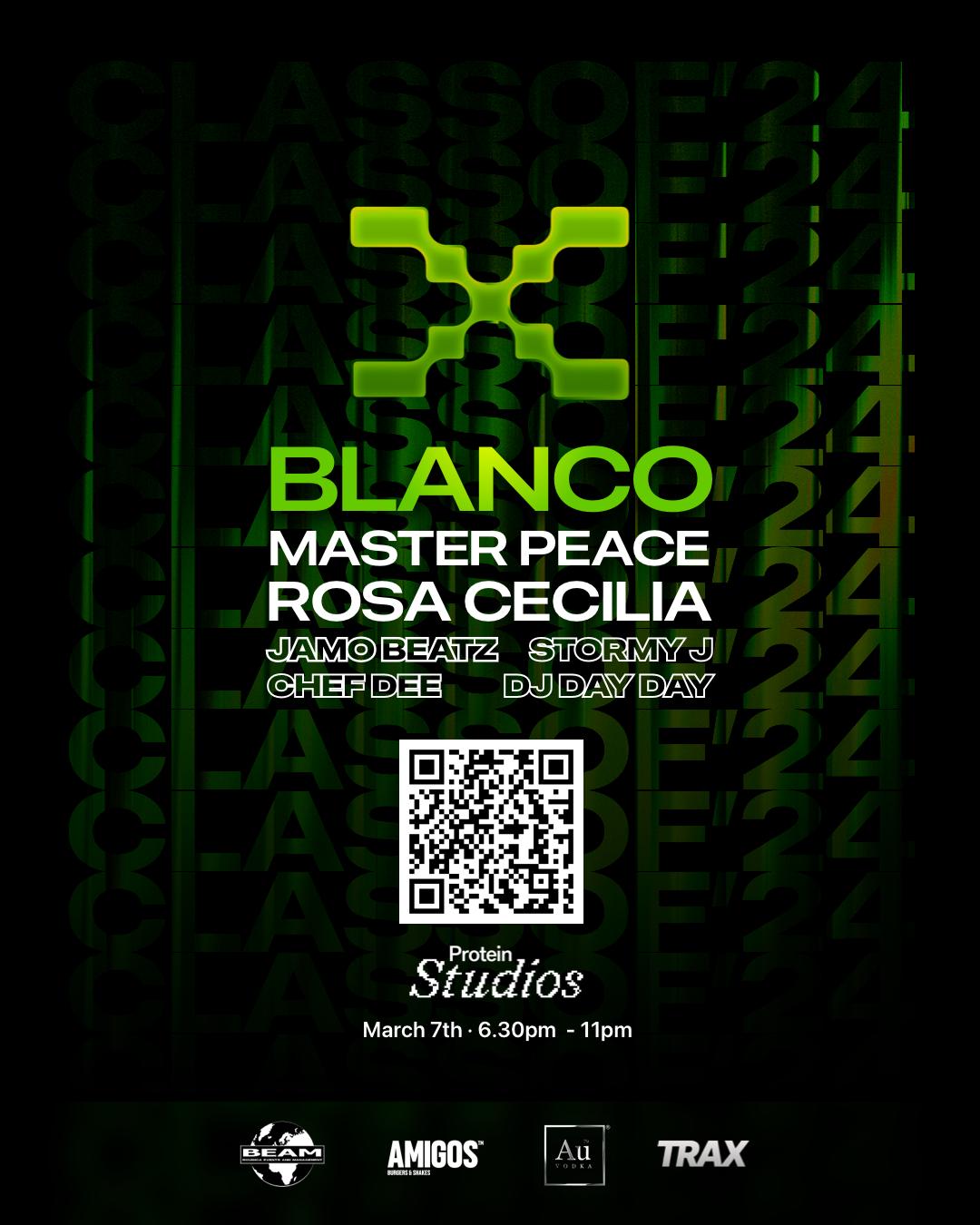 TRAX · CLASS OF '24 feat. Blanco, Master Peace & Rosa Cecilia - Página trasera