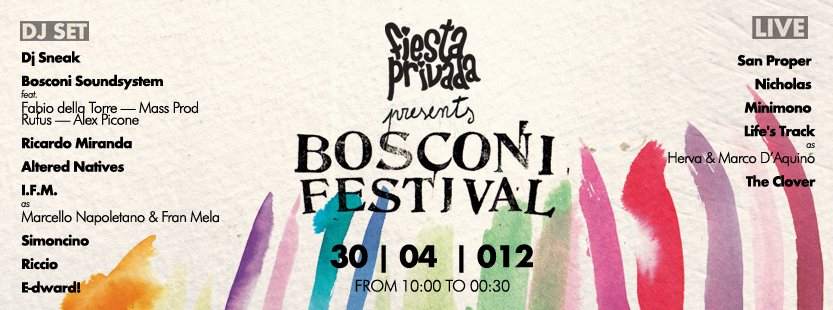 Fiesta Privada Pres. Bosconi Festival 012 - フライヤー表