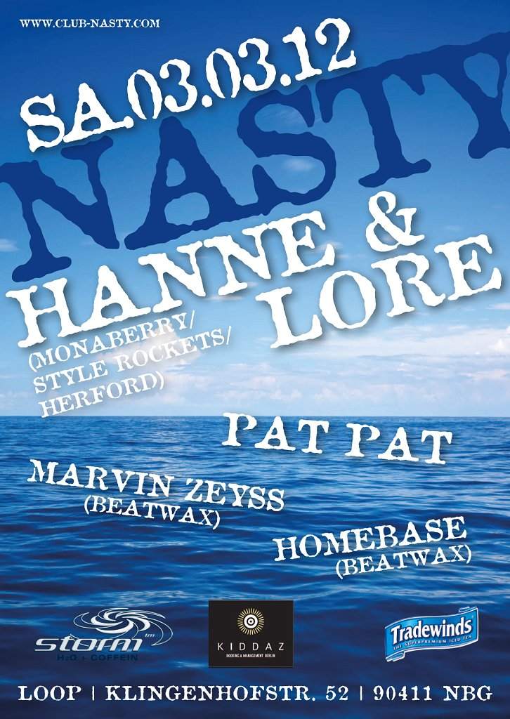 Nasty feat Hanne & Lore Uvm.. - フライヤー表