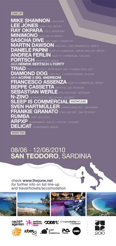 June Electronic Dance Holidays, Sardinia - Página trasera