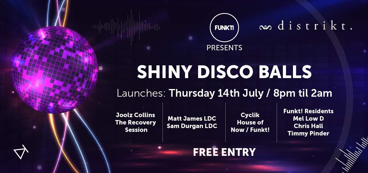 Shiny Disco Balls at Distrikt Bar Leeds - フライヤー裏