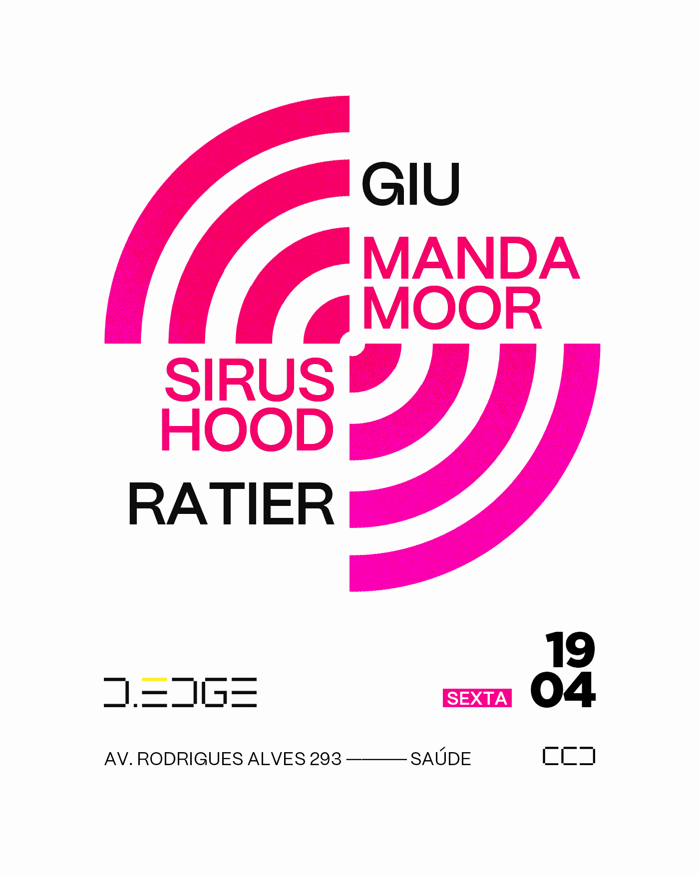 Manda Moor + Sirus Hood + Ratier - フライヤー表