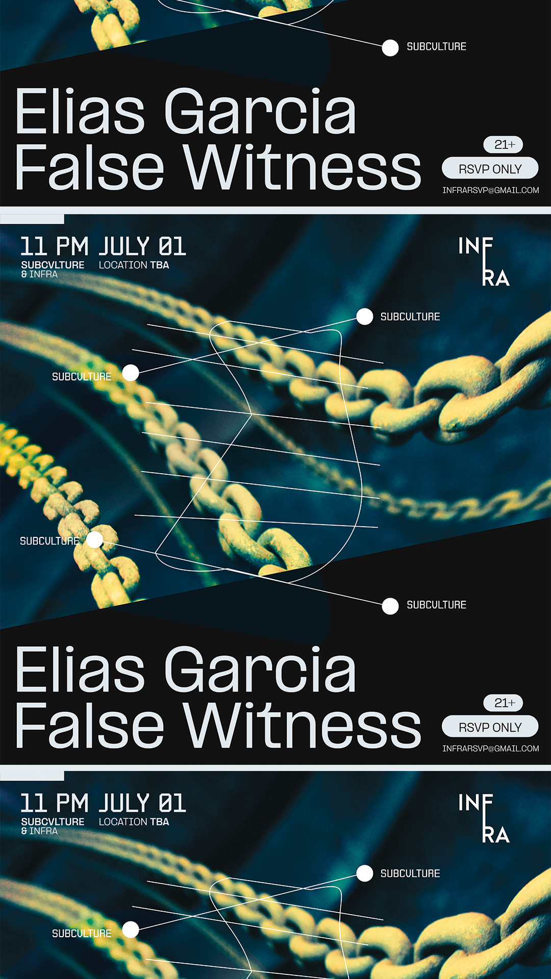 SUBCVLTURE with Elias Garcia & False Witness - フライヤー表