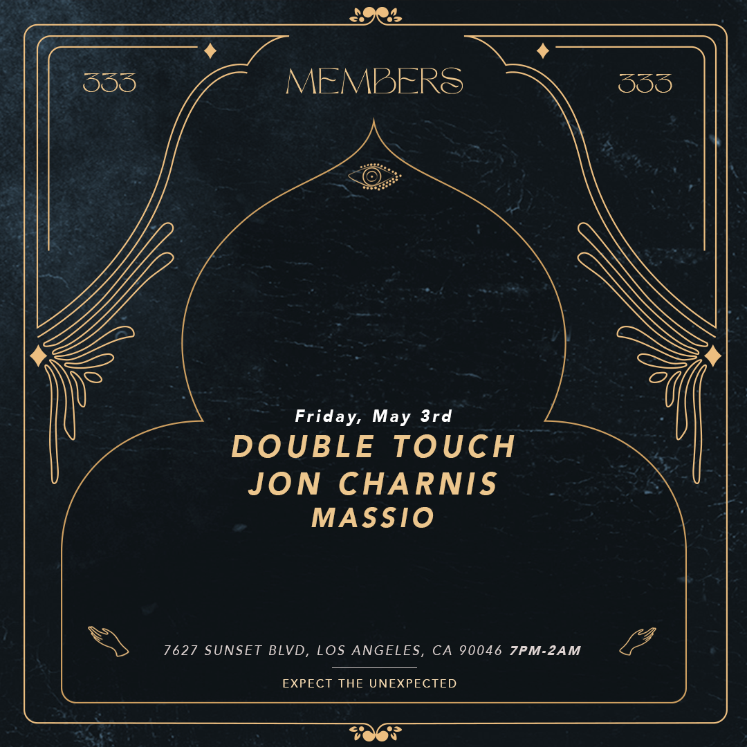 Double Touch - Jon Charnis - Massio - フライヤー表