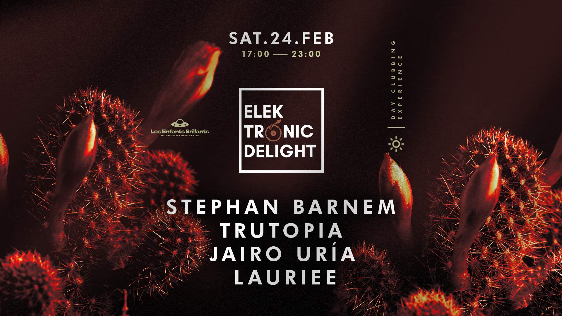 (Day Event) Elektronic Delight invites Stephan Barnem & Trutopia - フライヤー表