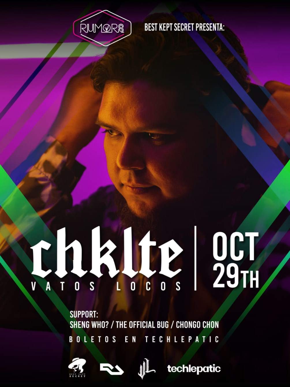 BKS presents CHKLTE (Crowded Floor/Vatos Locos) - フライヤー表