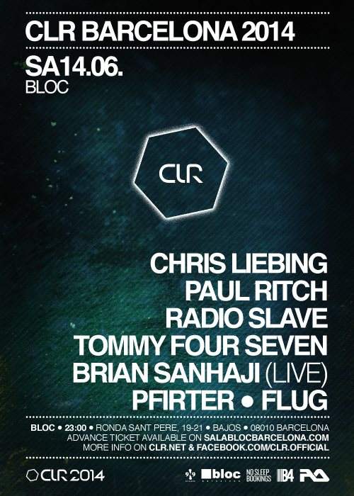 CLR Showcase: Chris Liebing, Paul Ritch, Radio Slave, Tommy Four Seven, Brian Sanhaji, Pfirter, - Página frontal