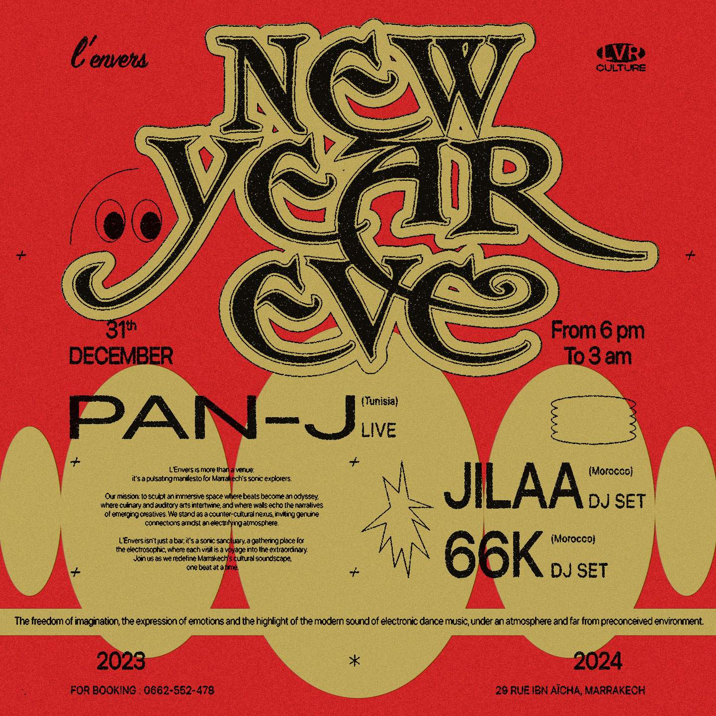 L'Envers NYE PARTY with Pan-J, Jilaa & 66K bei L'envers, Marokko