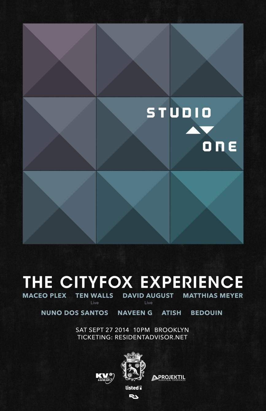 The Cityfox Experience: Studio AV One - フライヤー裏