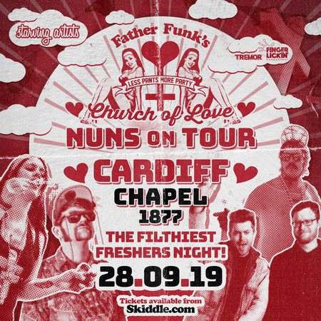 Father Funk's Church of Love: Nuns On Tour - Cardiff - Página trasera