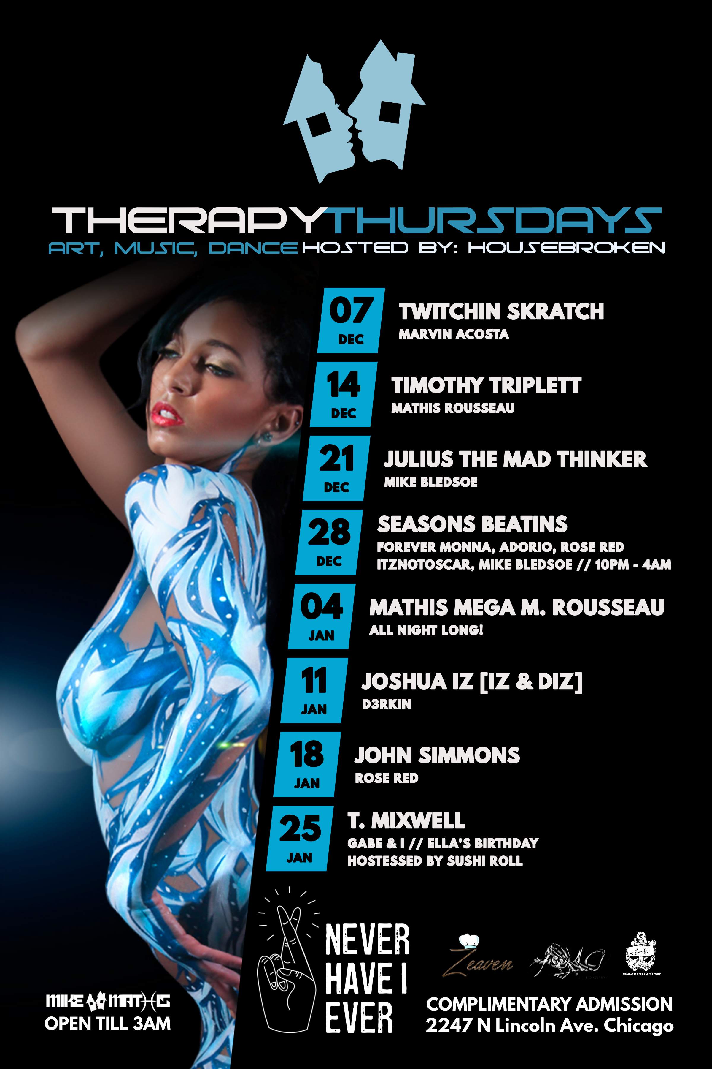 Therapy Thursdays: Art, Music & Dance featuring Twitchin Skratch & MARVIN ACOSTA - Página trasera
