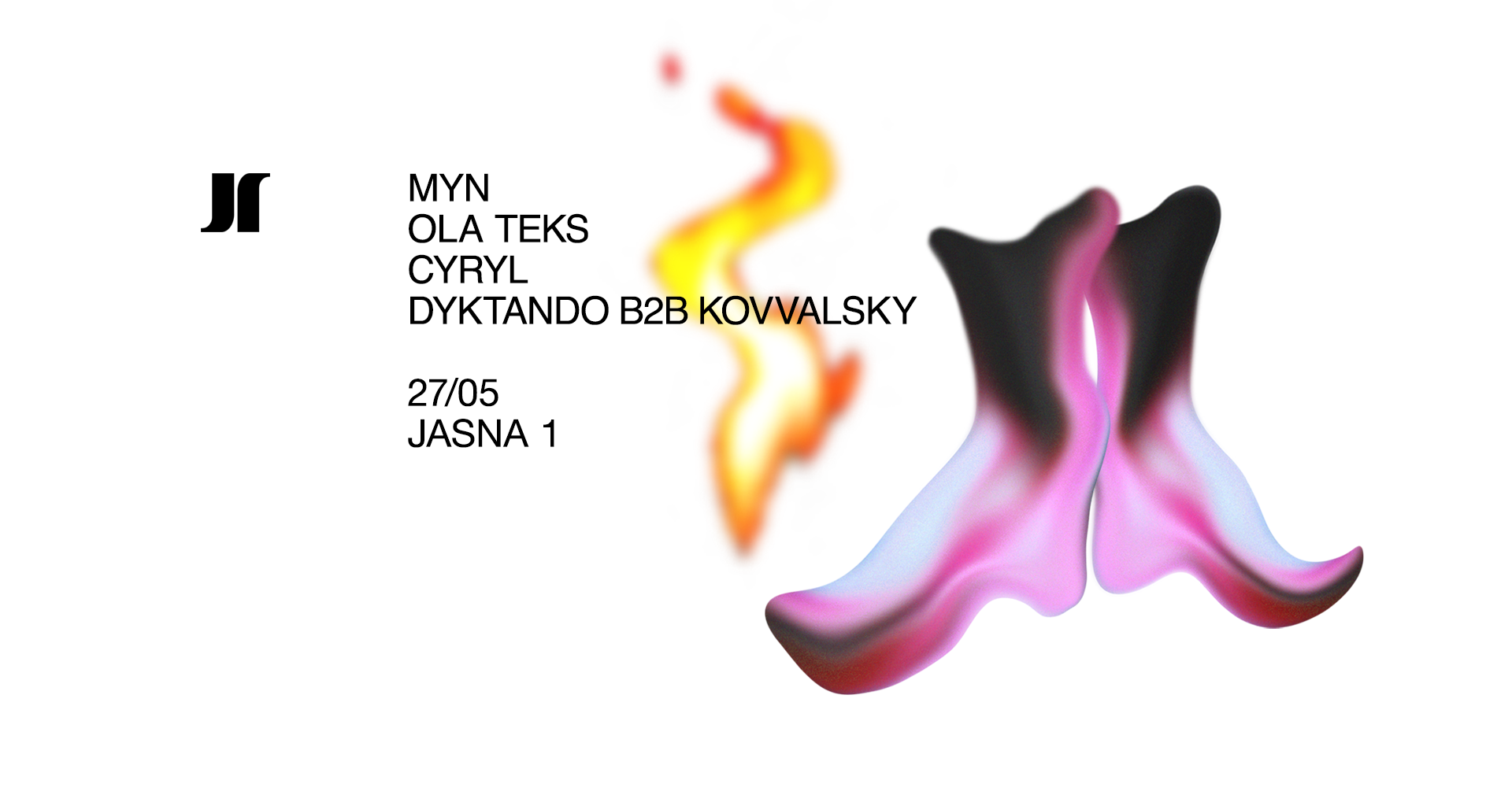 J1 - Myn, Dyktando B2B Kovvalsky / Ola Teks, Cyryl - Flyer front
