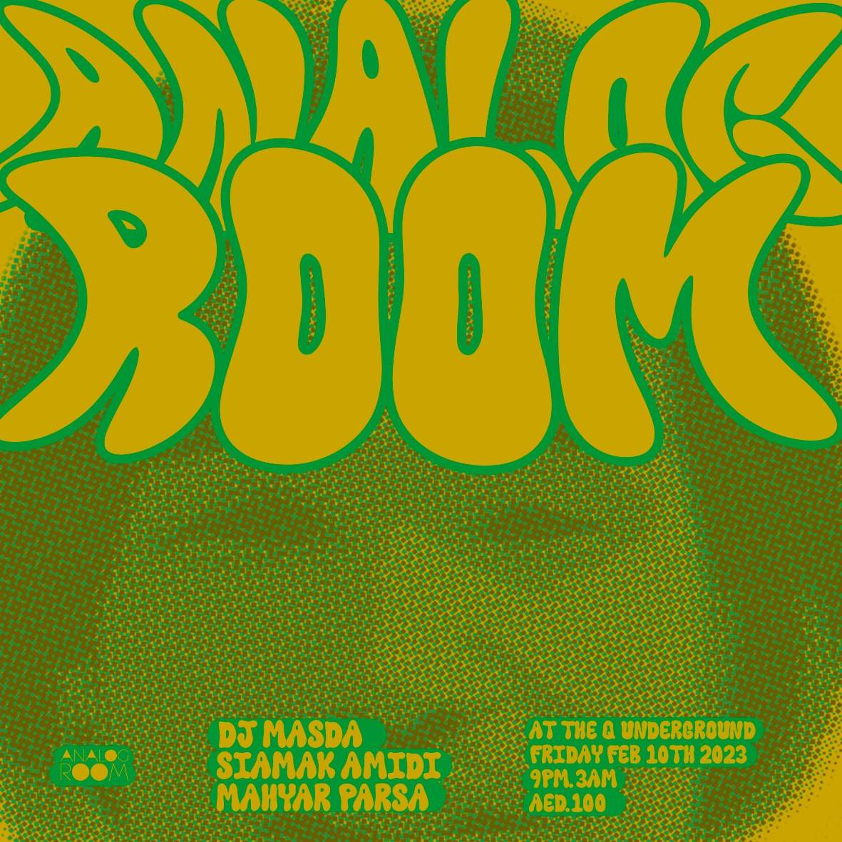 Analog Room Season Opening with DJ Masda - Siamak Amidi - Mahyar Parsa - Página trasera