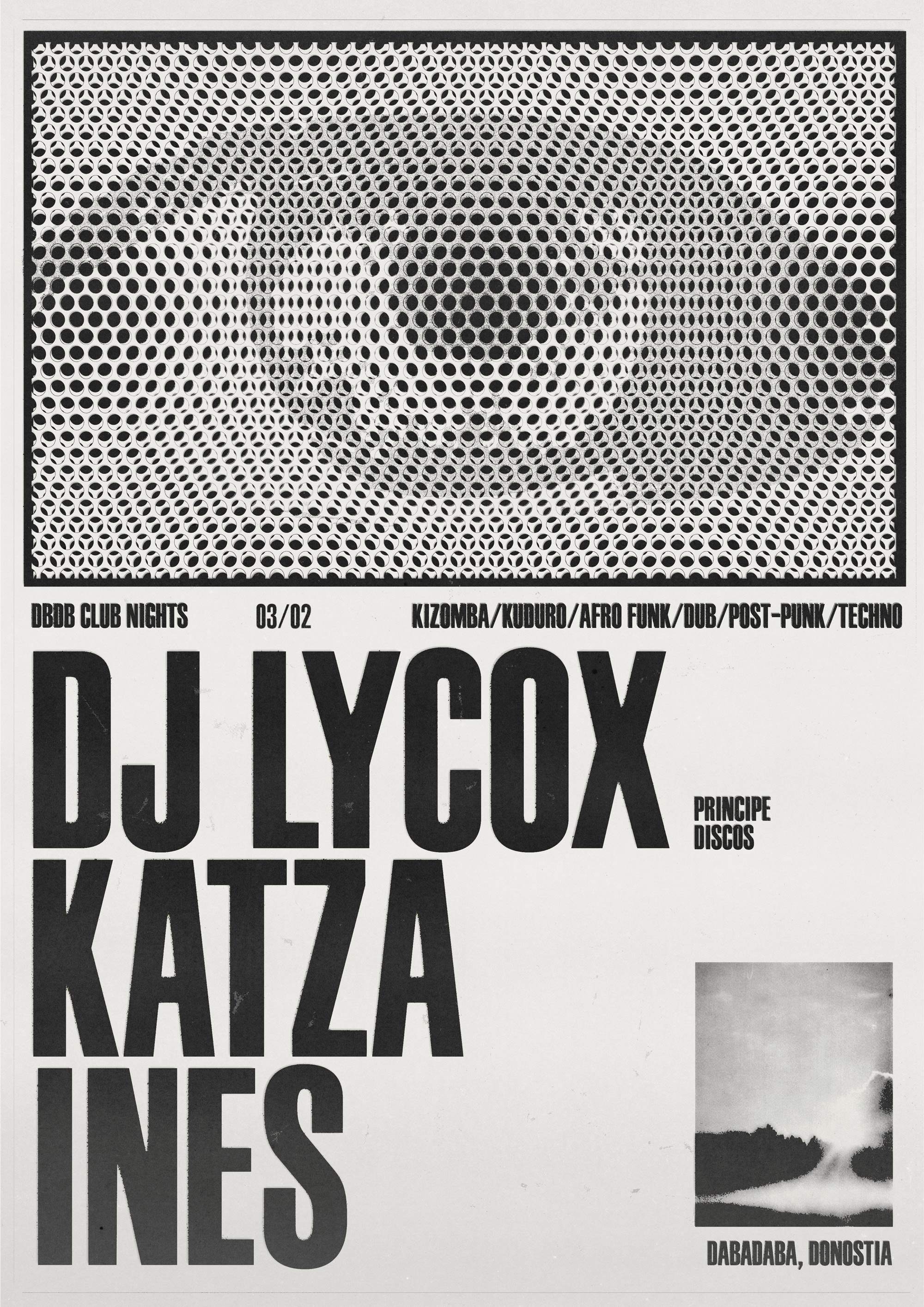 DBDB Club Nights: DJ Lycox + Katza + ines at Dabadaba, North