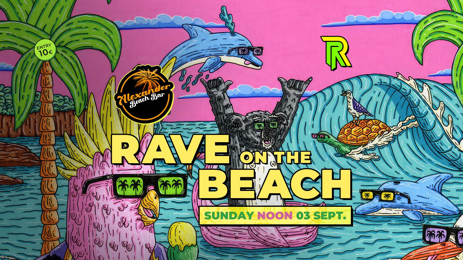 RAVE on the Beach - フライヤー裏