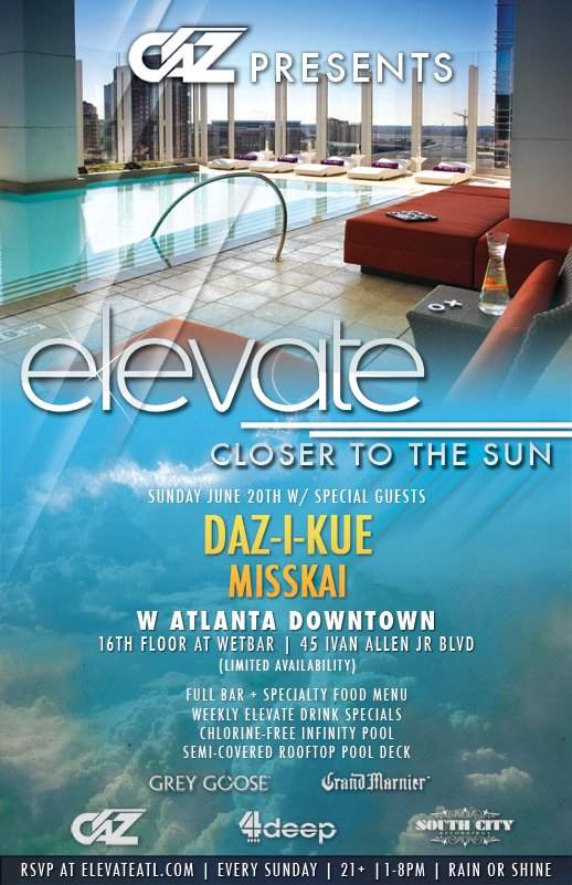 Elevate Rooftop Pool Party - フライヤー表