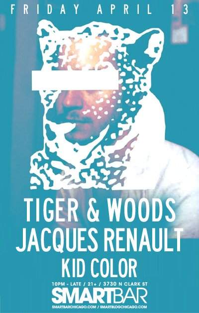 Tiger & Woods - Live, Jacques Renault, Kid Color - フライヤー表