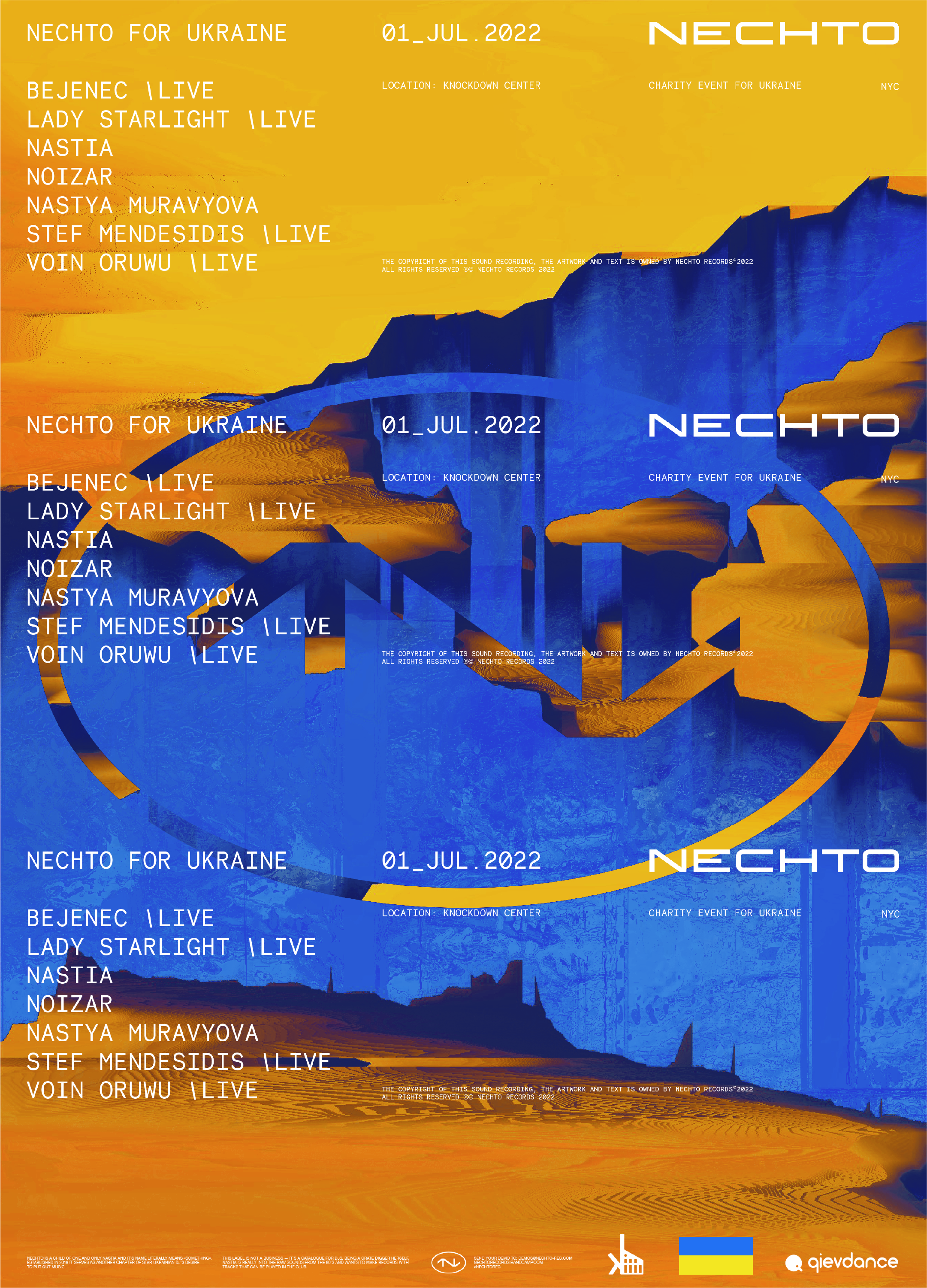 NECHTO NYC ft. Nastia - Charity event for Ukraine - フライヤー表
