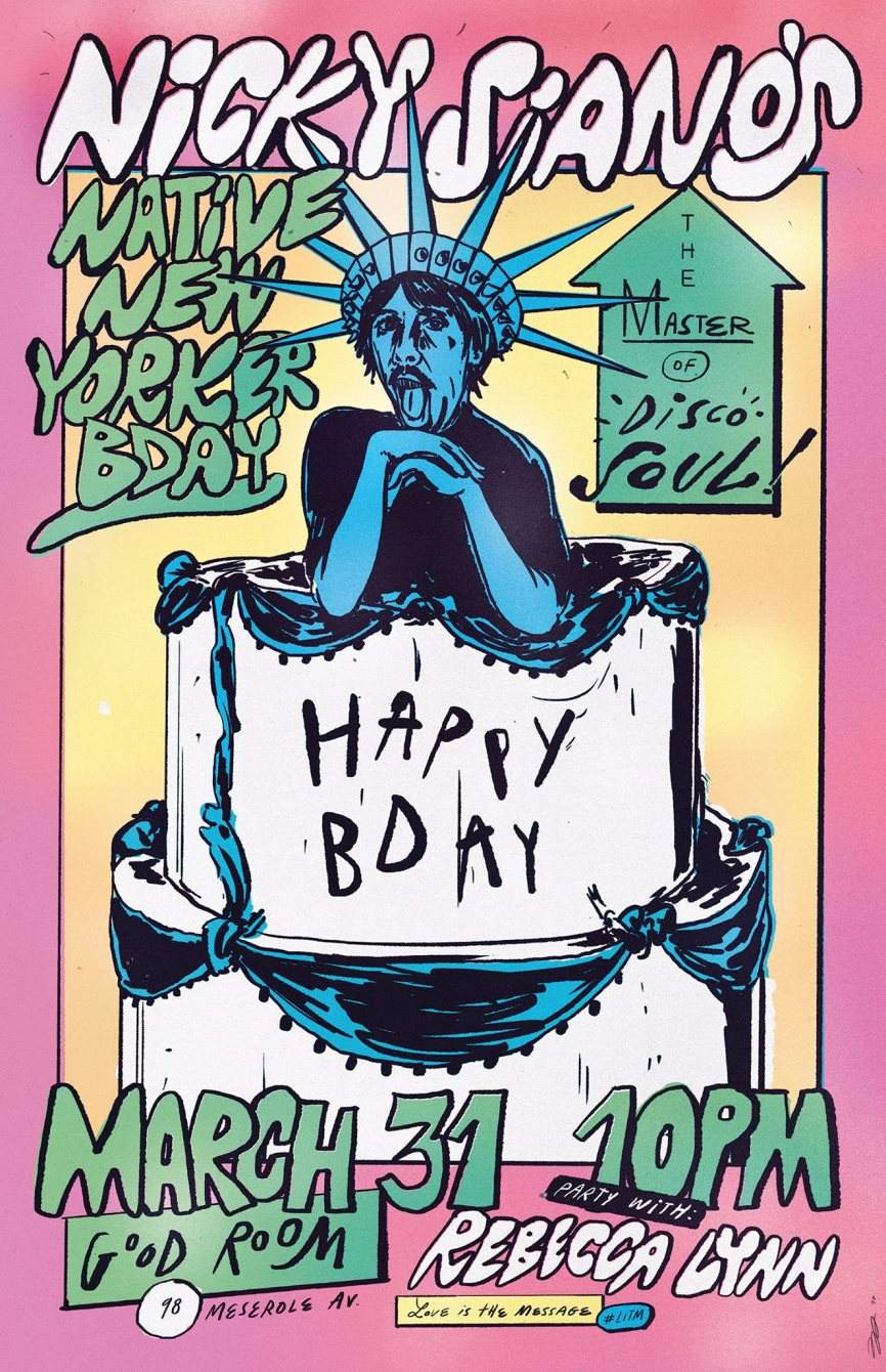Nicky Siano's Native New Yorker B'day Plus Nancy Whang and Jayson Green - Página frontal