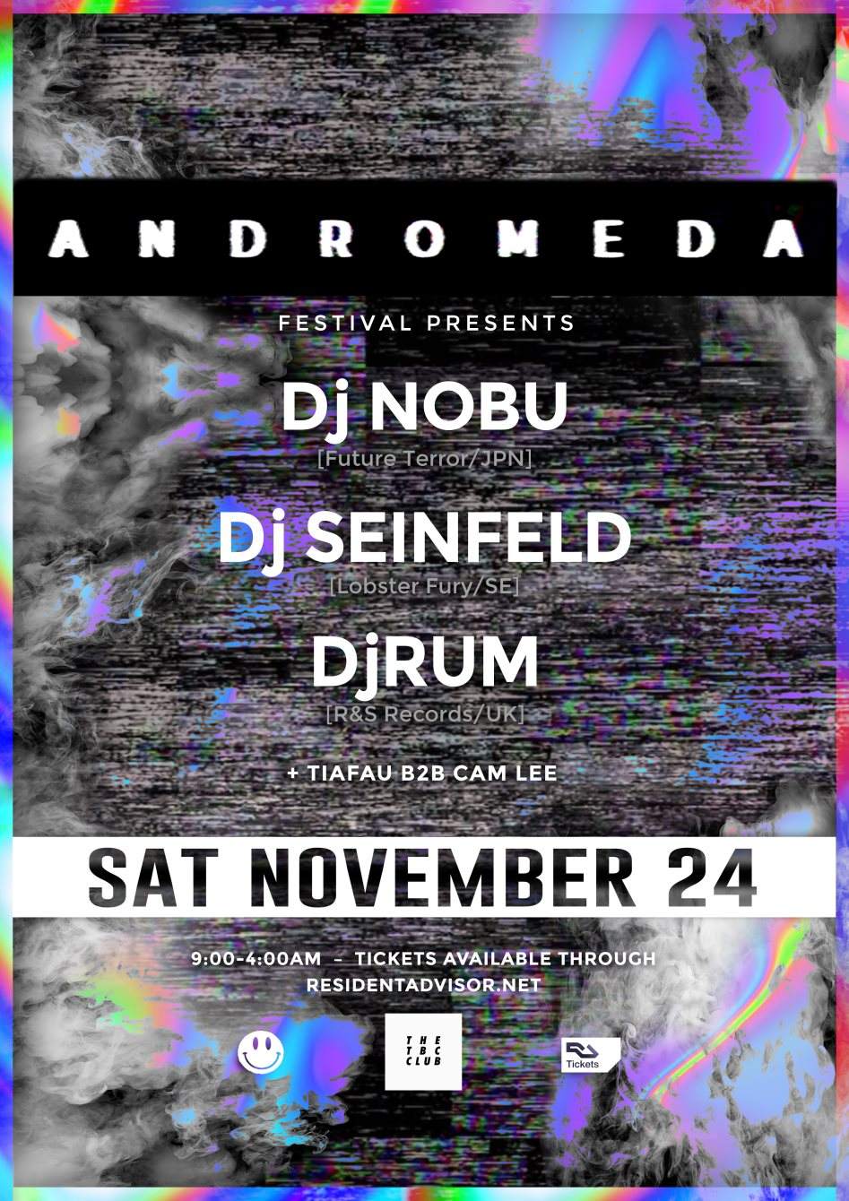 Andromeda Festival 2018: DJ Nobu/ DJ Seinfeld/ DjRUM - フライヤー裏