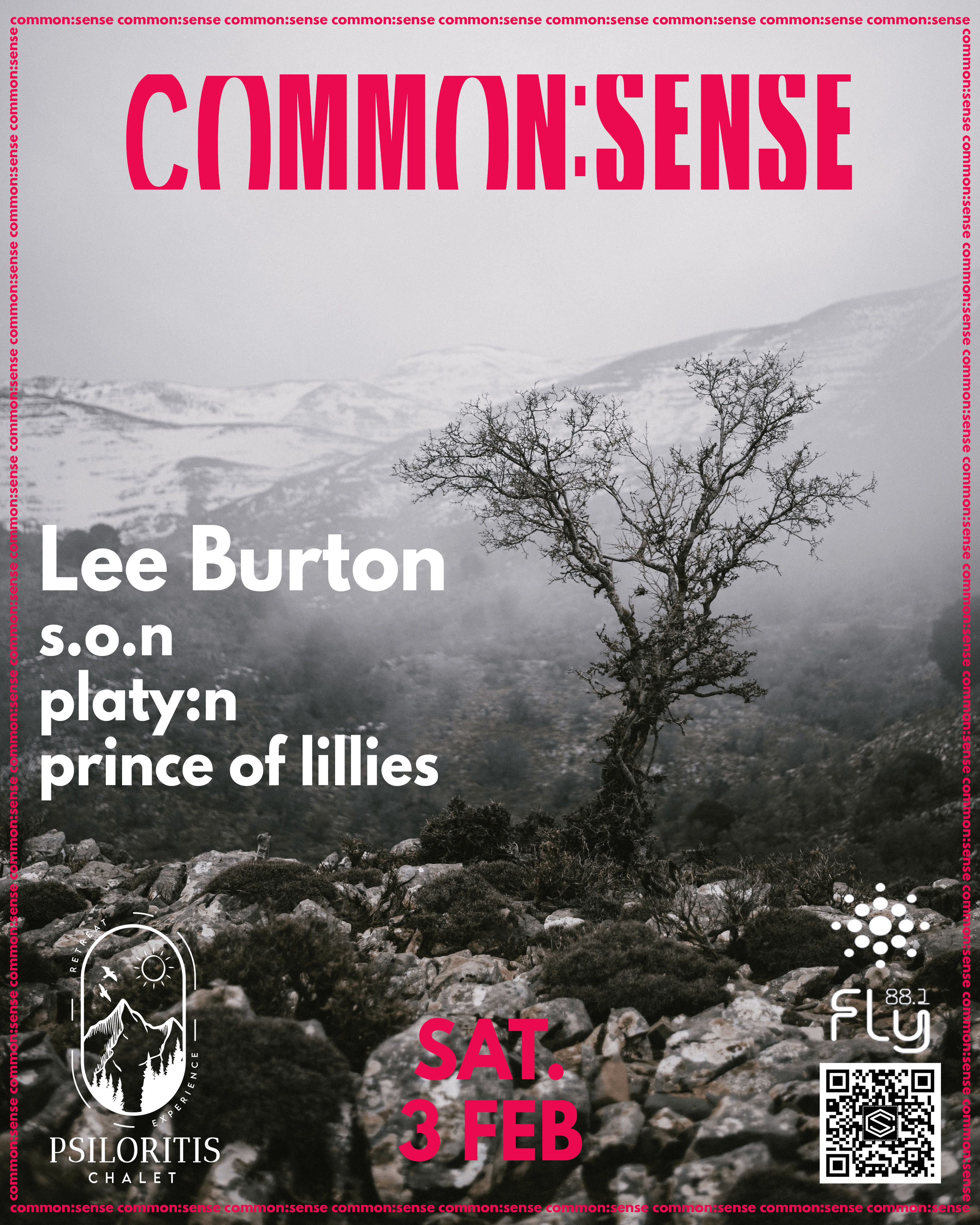 common:sense presents Lee Burton - フライヤー表
