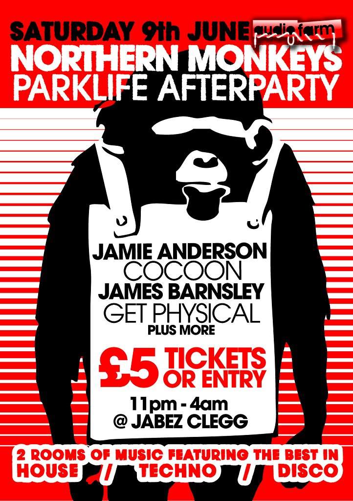 Audio Farm Northern Monkeys Afterparty - Jamie Anderson & James Barnsley - Página frontal