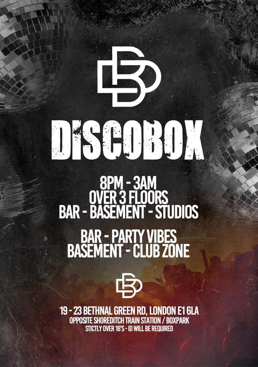 Discobox  Preview party for a new venue in Shoreditch - Página frontal
