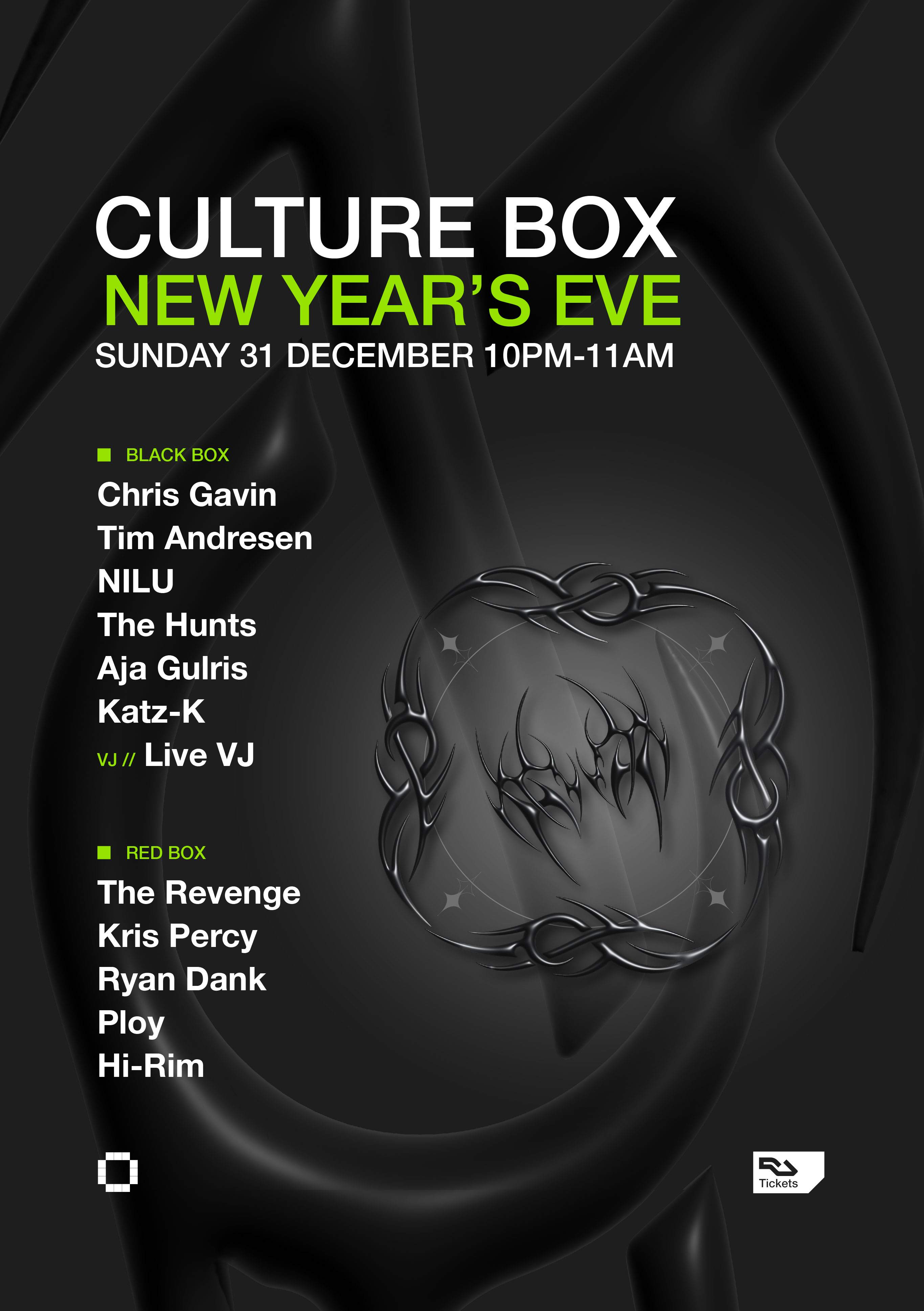 Culture Box New Year's Eve - フライヤー表