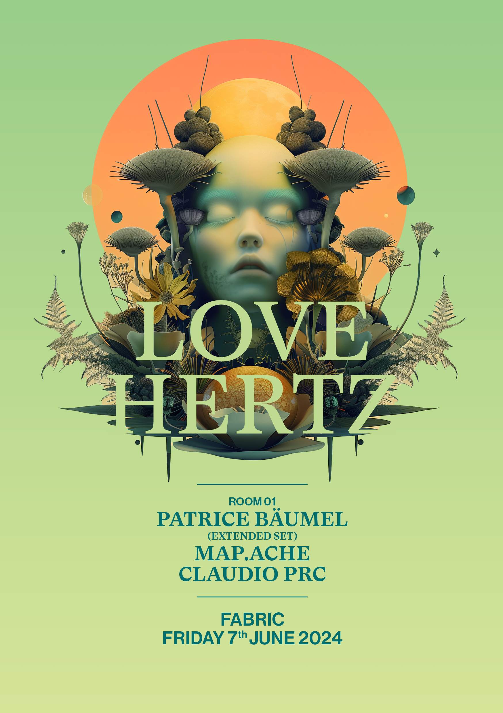 Love Hertz: Patrice Bäumel (Extended Set), Map.ache, Claudio PRC - フライヤー表