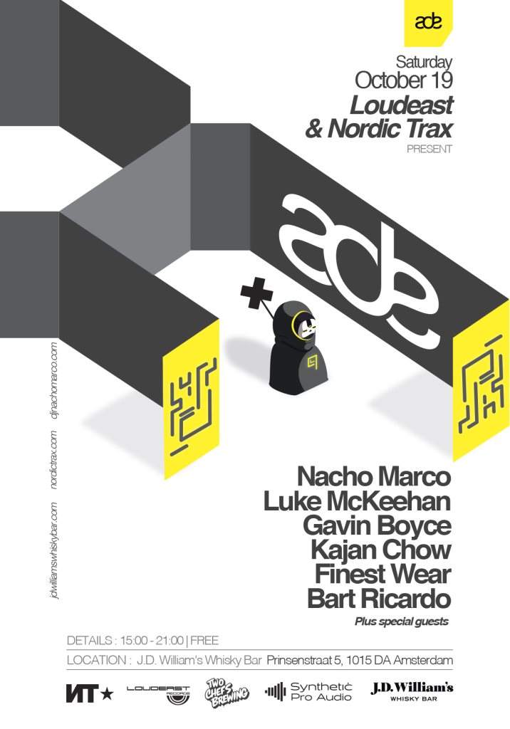 Loudeast X Nordic Trax X ADE 2019 - フライヤー表